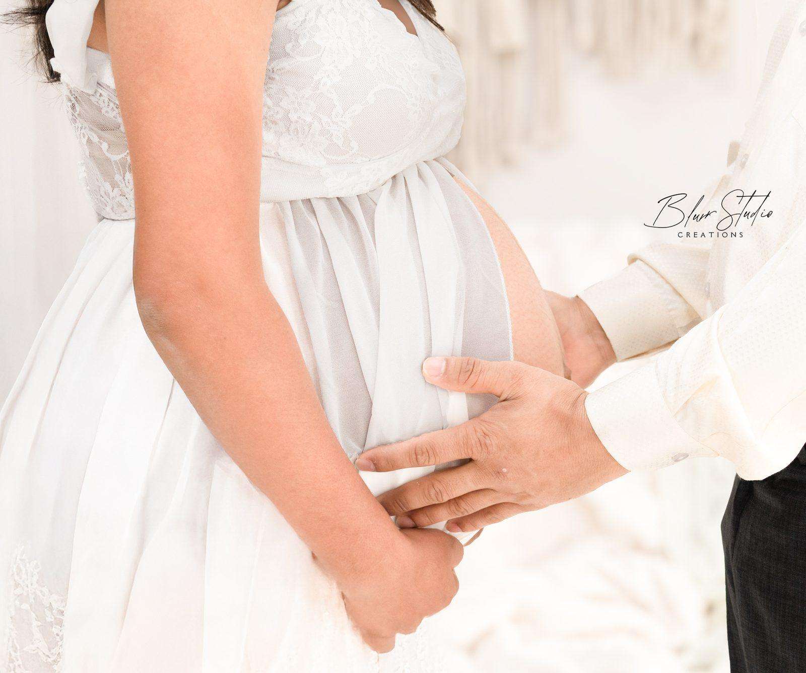 Maternity — rust dress macrame